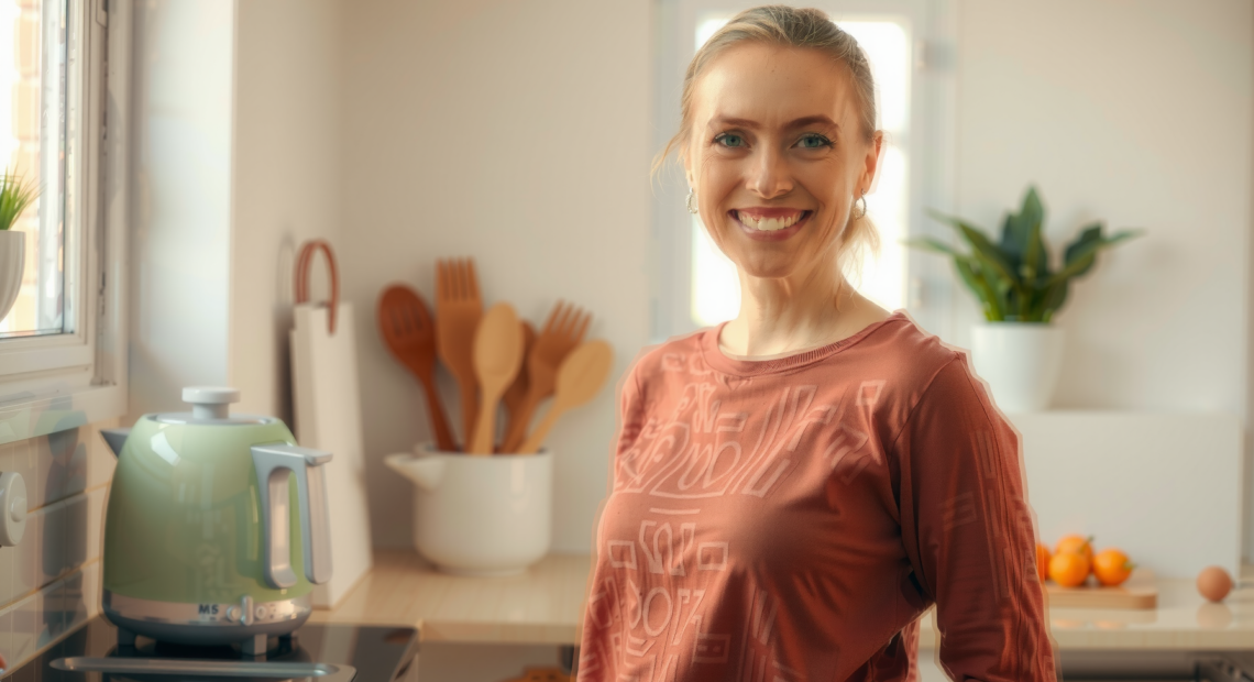 Salter EK2783 electric egg cooker — lifestyle photo showing Salter EK2783 Electric Multi in use