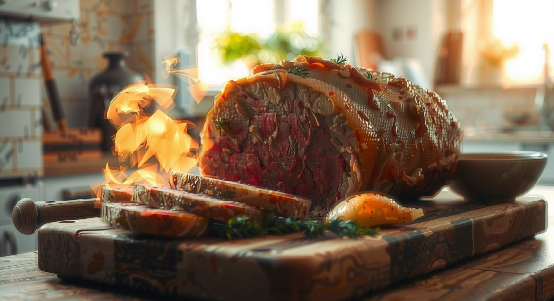 OUNIN 24L air fryer oven — illustrative AI-generated lifestyle image