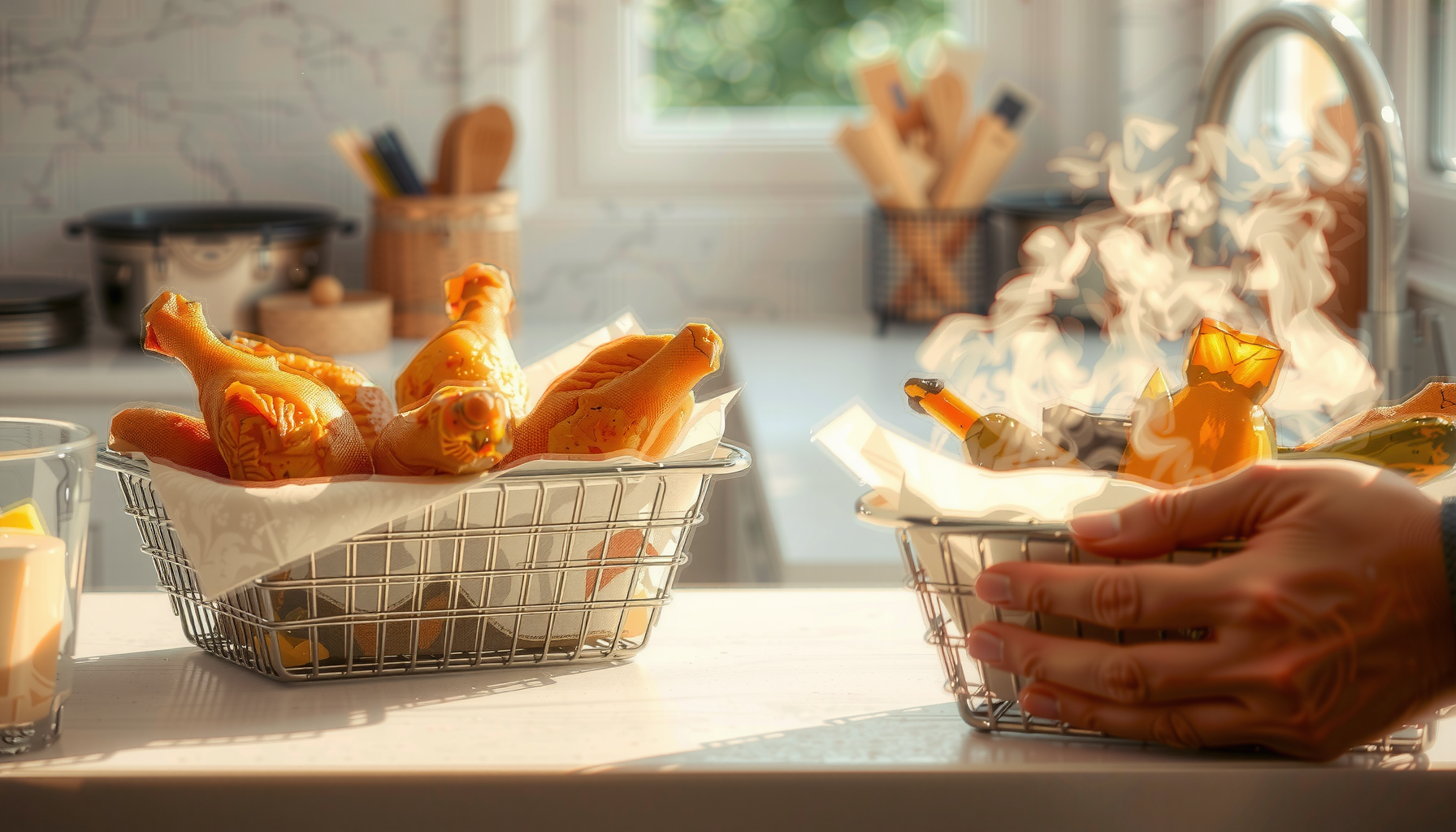 Tower T17137CMNB air fryer review — lifestyle photo showing Tower T17137CMNB Vortx 8.5L in use