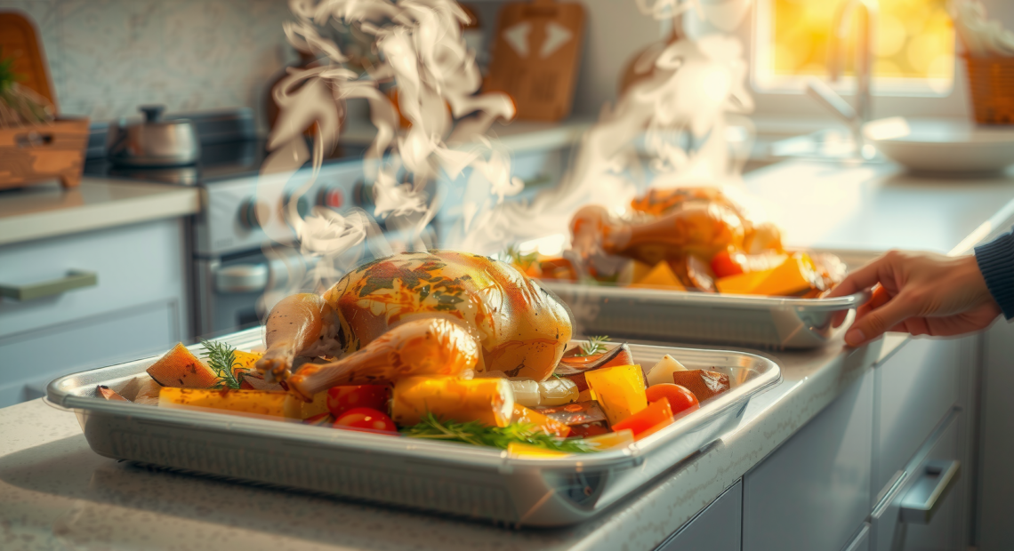 Salter EK4548 dual air fryer review — illustrative AI-generated lifestyle image