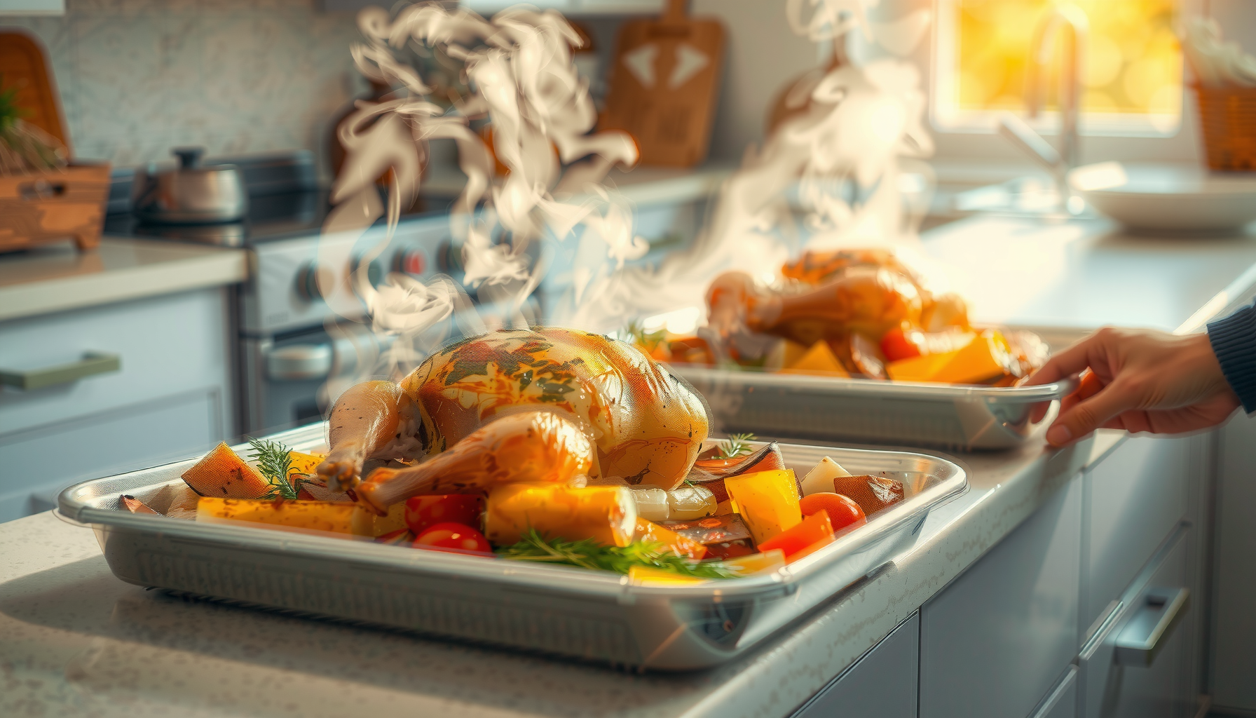 Salter EK4548 dual air fryer review — lifestyle photo showing Salter EK4548 Dual Air in use