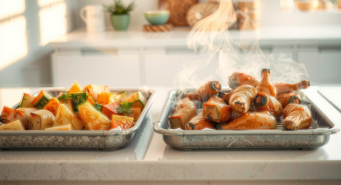 dual basket air fryer — illustrative AI-generated lifestyle image