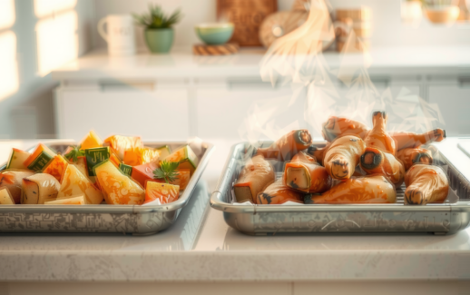 dual basket air fryer — illustrative AI-generated lifestyle image