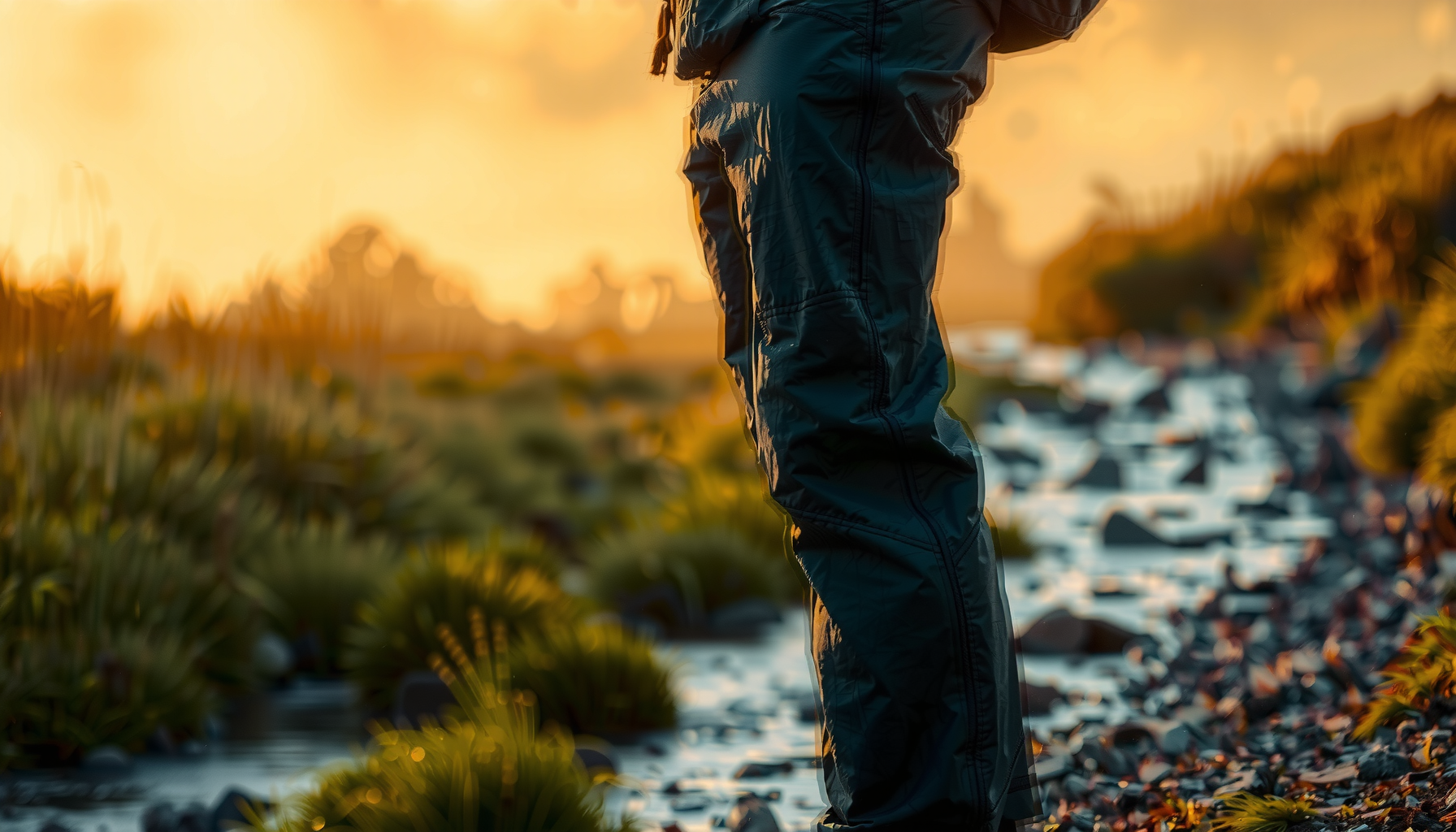 waterproof cycling trousers men — illustrative AI-generated lifestyle image