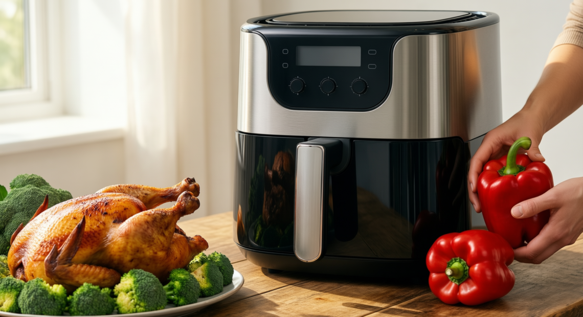 kenmore 7.8l air fryer — illustrative AI-generated lifestyle image