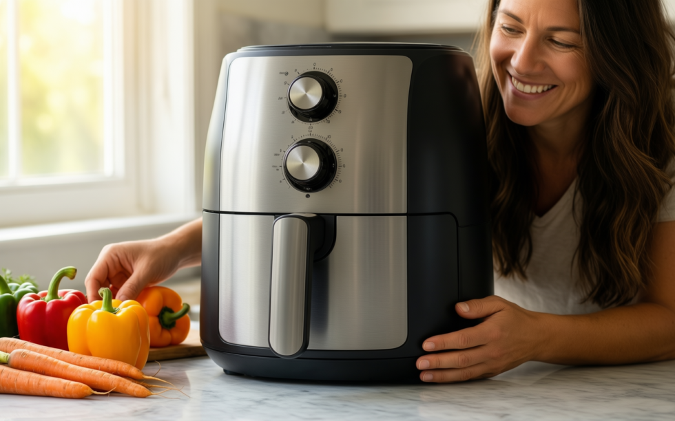 Midea Air Fryer 4L — illustrative AI-generated lifestyle image
