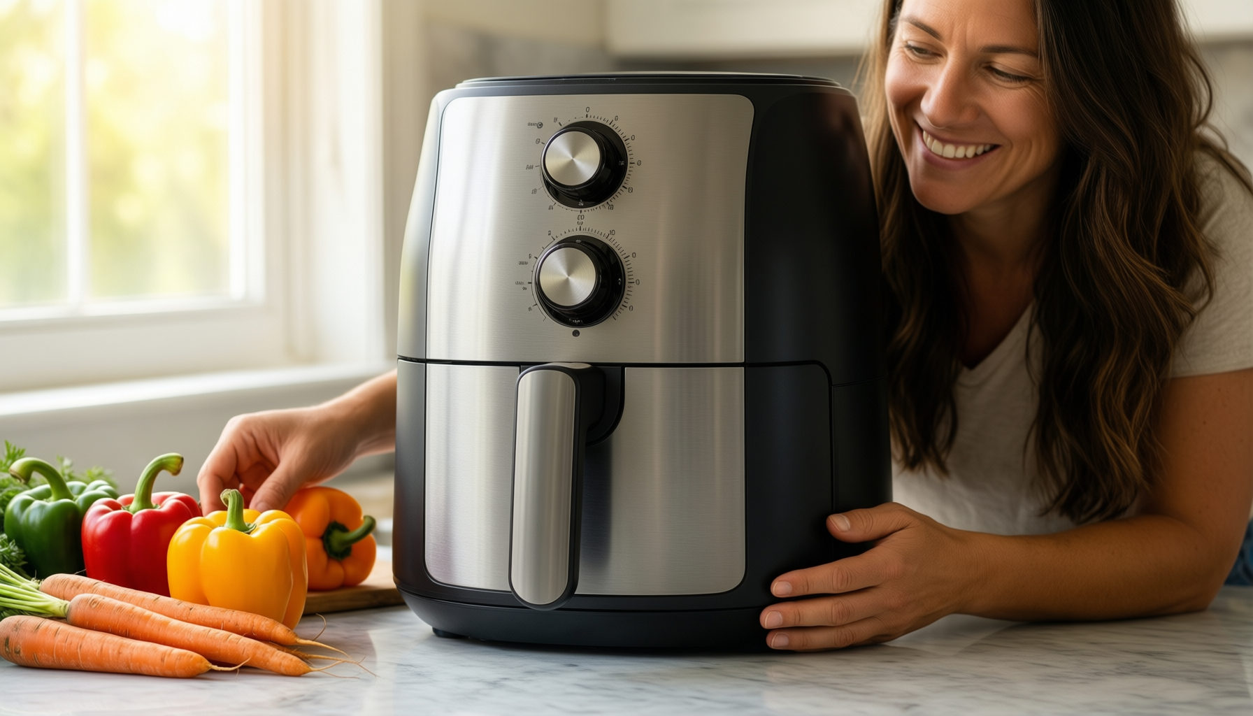 Midea Air Fryer 4L — illustrative AI-generated lifestyle image