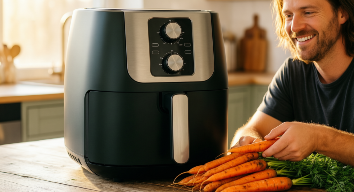 TopStrong Double Stack Air Fryer Review — illustrative AI-generated lifestyle image