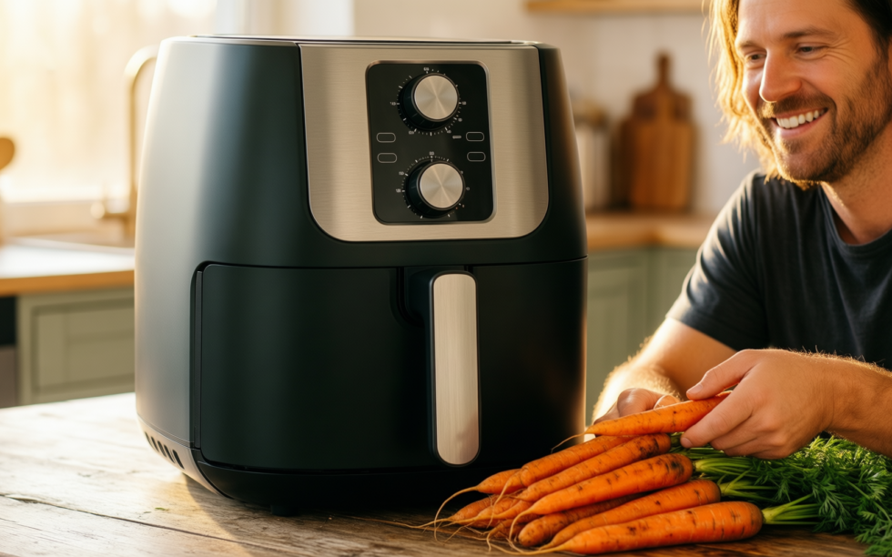 TopStrong Double Stack Air Fryer Review — illustrative AI-generated lifestyle image