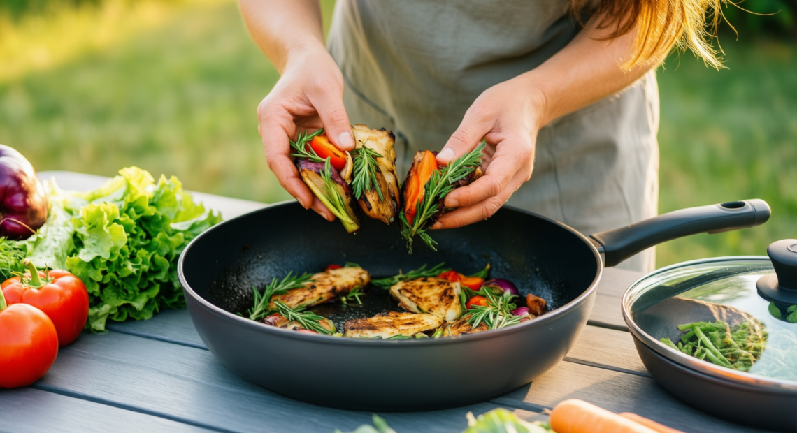 23 piece cookware set — illustrative AI-generated lifestyle image