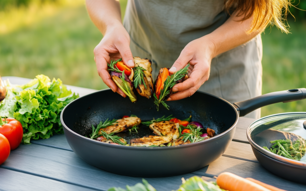 23 piece cookware set — illustrative AI-generated lifestyle image