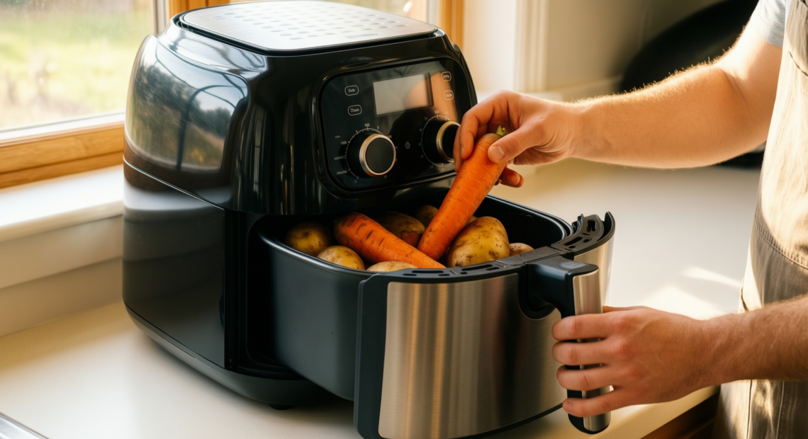 30l air fryer oven with rotisserie — illustrative AI-generated lifestyle image