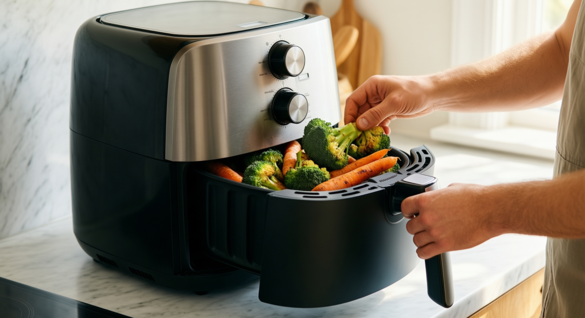 adivo dual capacity air fryer — illustrative AI-generated lifestyle image