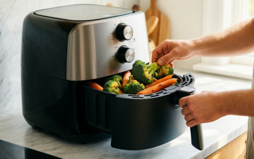 adivo dual capacity air fryer — illustrative AI-generated lifestyle image