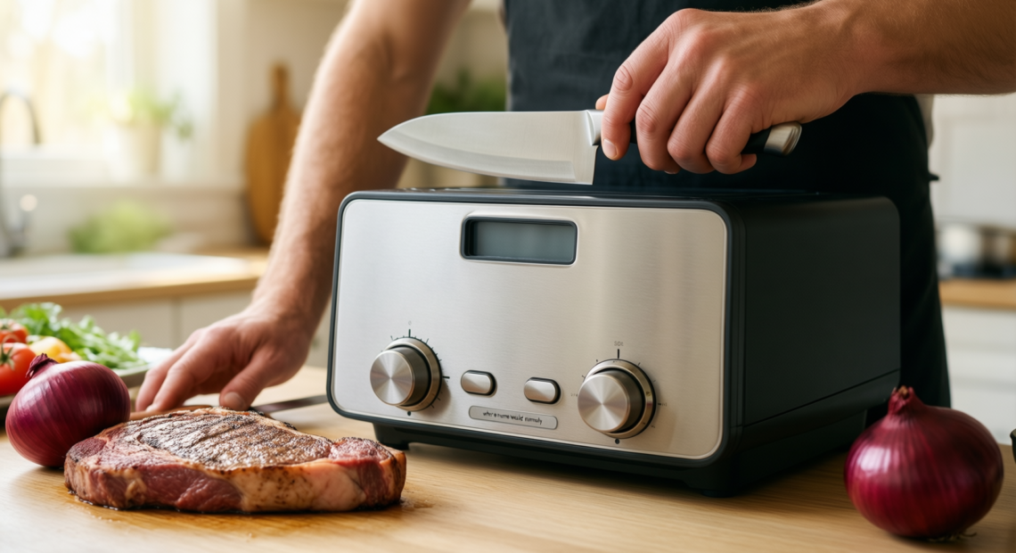 amazon basics knife set review — illustrative AI-generated lifestyle image