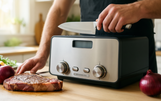 amazon basics knife set review — illustrative AI-generated lifestyle image
