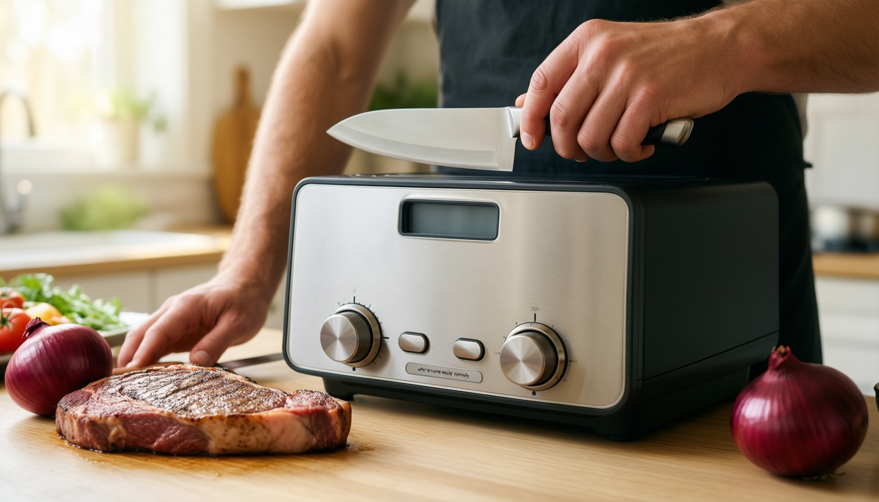 amazon basics knife set review — illustrative AI-generated lifestyle image