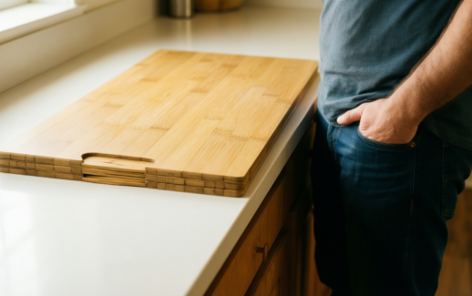 bamboo chopping board set review — illustrative AI-generated lifestyle image