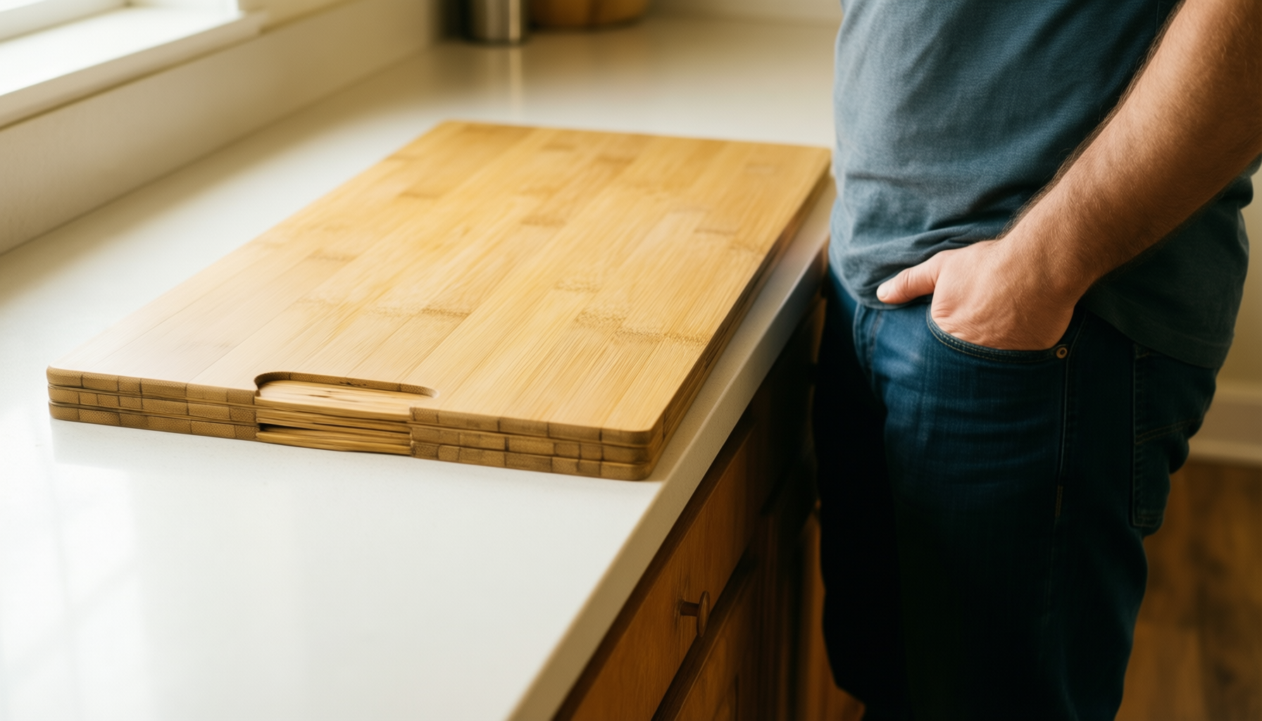 bamboo chopping board set review — illustrative AI-generated lifestyle image