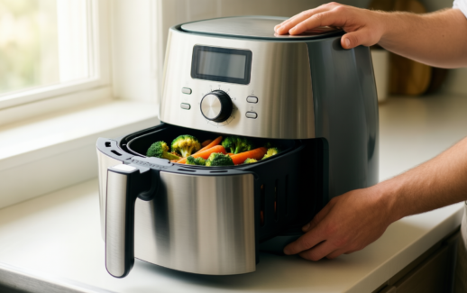 beko expertfry frl5387b air fryer review — illustrative AI-generated lifestyle image