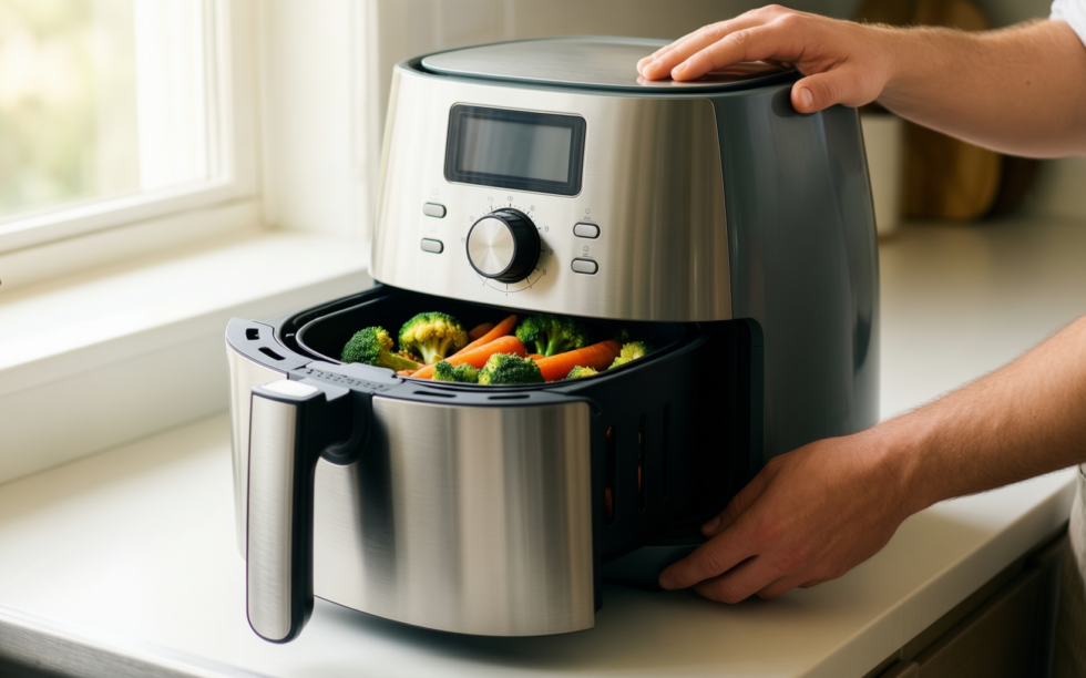 beko expertfry frl5387b air fryer review — illustrative AI-generated lifestyle image