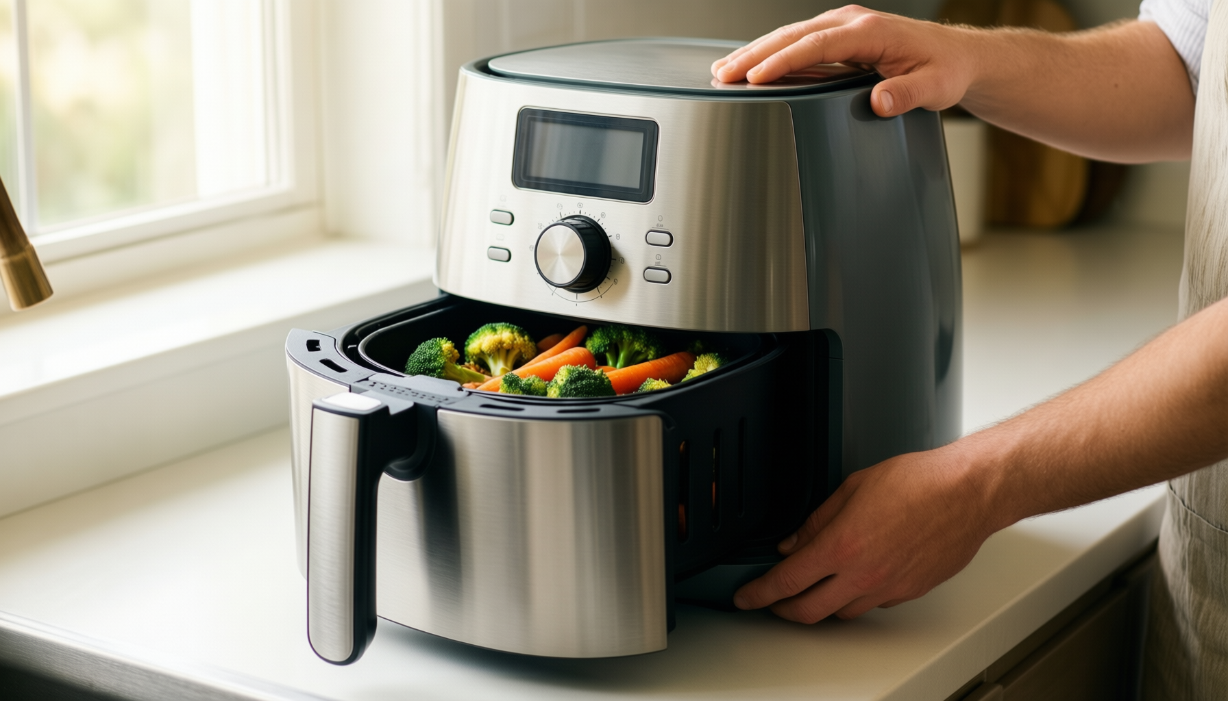 beko expertfry frl5387b air fryer review — illustrative AI-generated lifestyle image