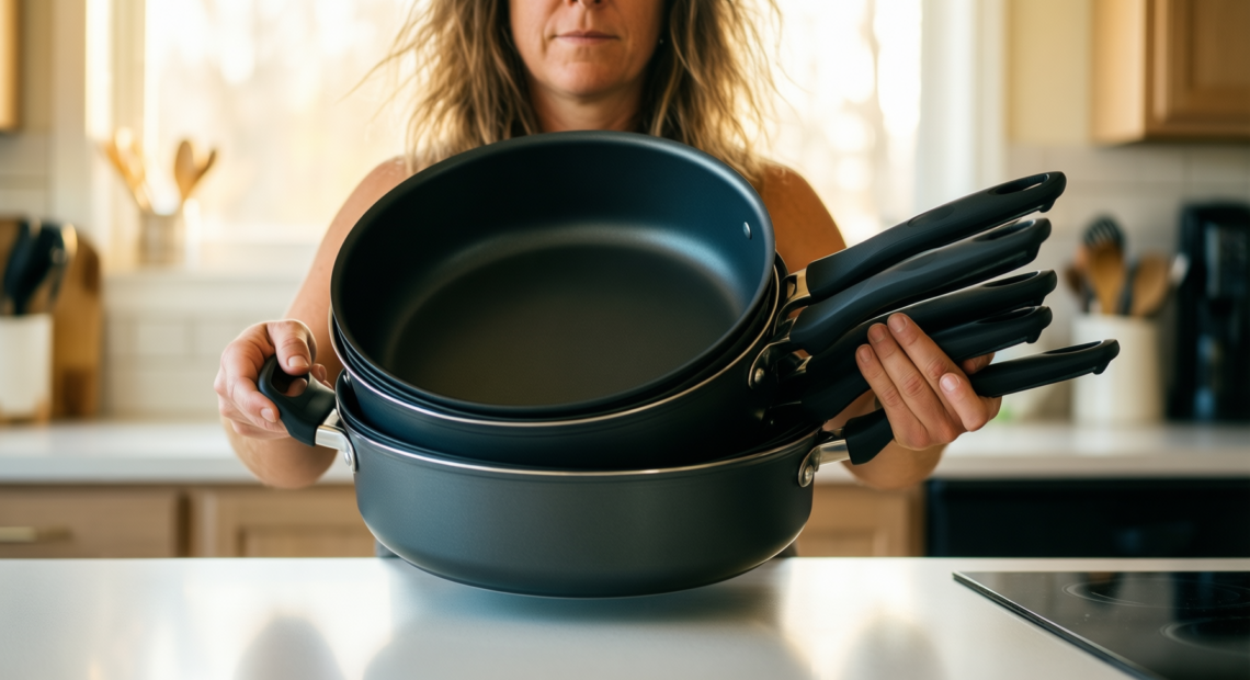 best non stick cookware set 30 piece — illustrative AI-generated lifestyle image