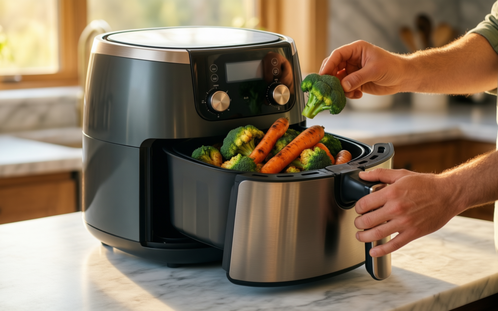 breville halo flexi air fryer review — illustrative AI-generated lifestyle image