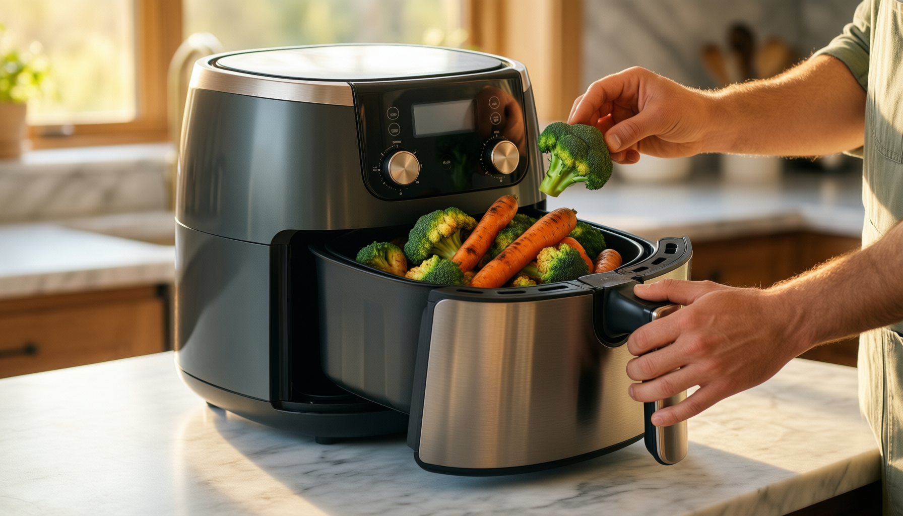 breville halo flexi air fryer review — illustrative AI-generated lifestyle image