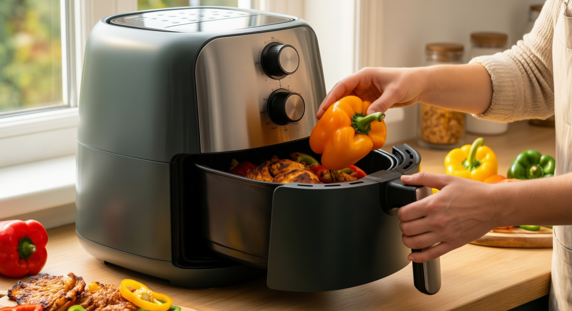 bridge pro wifi air fryer oven 30l — illustrative AI-generated lifestyle image
