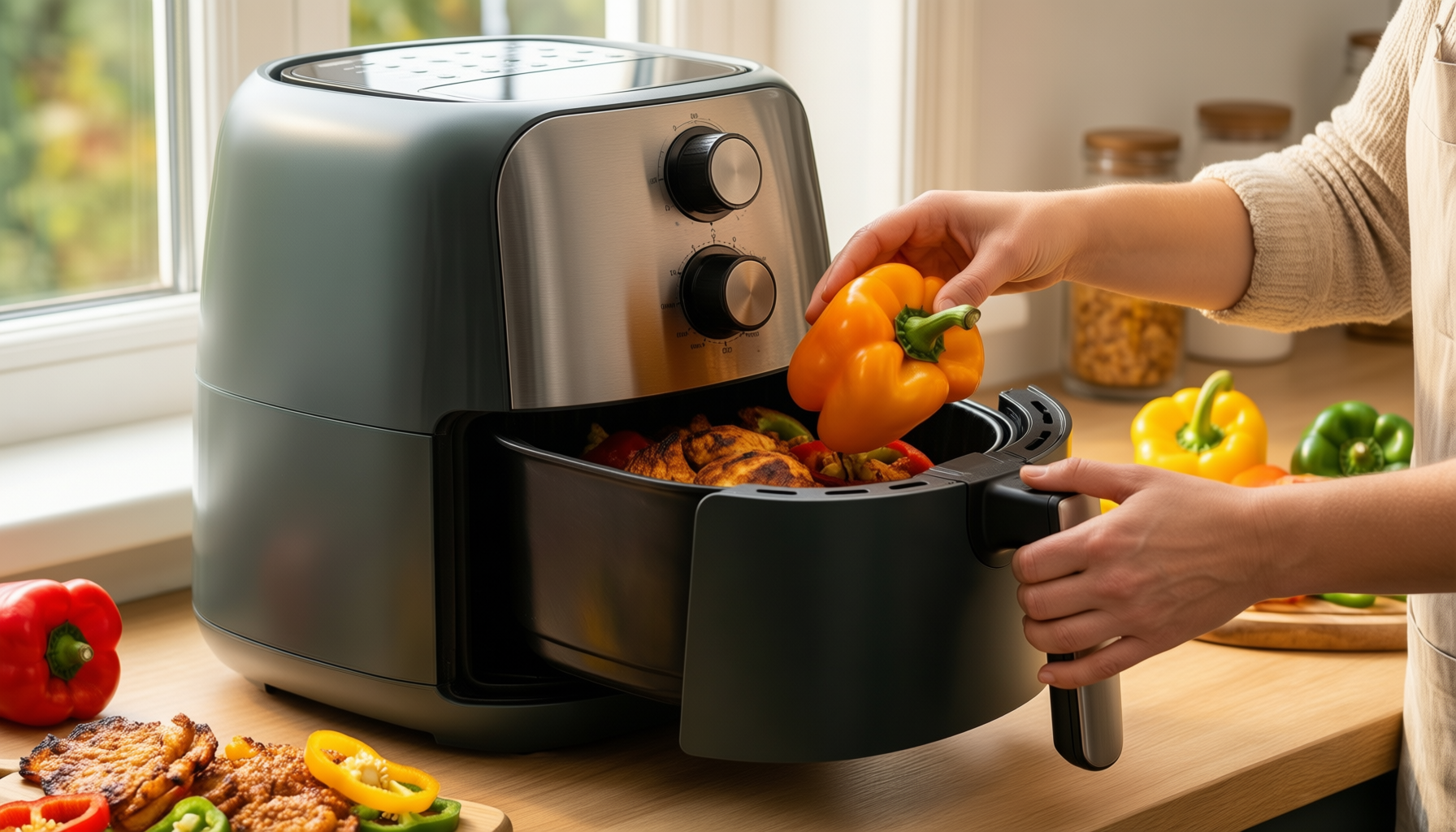 bridge pro wifi air fryer oven 30l — illustrative AI-generated lifestyle image
