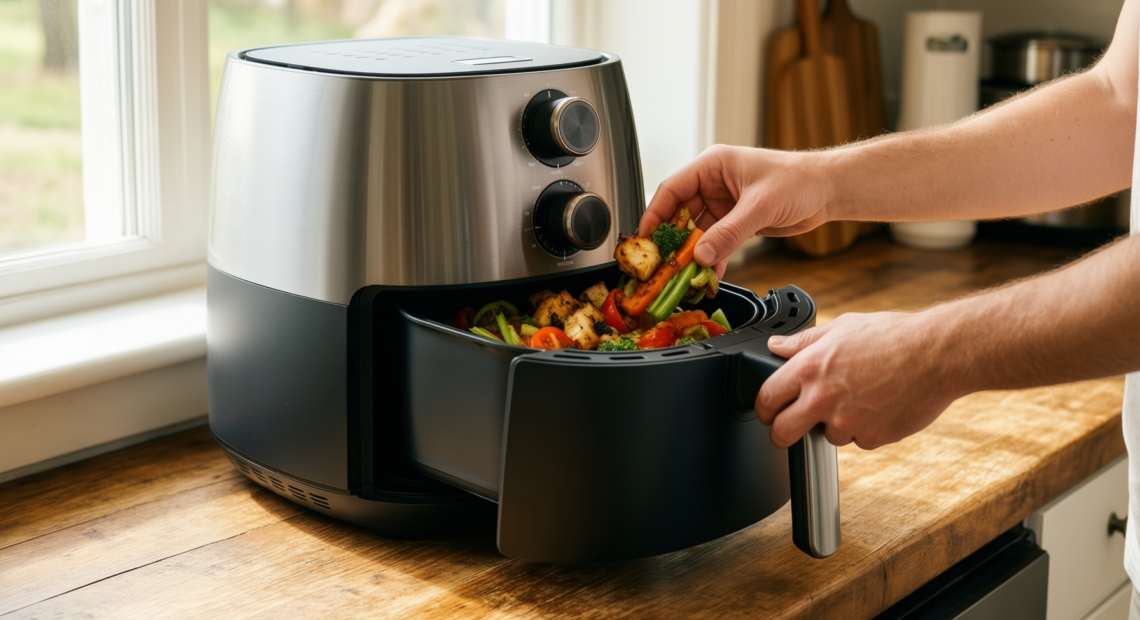 chefman 5 in 1 air fryer oven uk — illustrative AI-generated lifestyle image