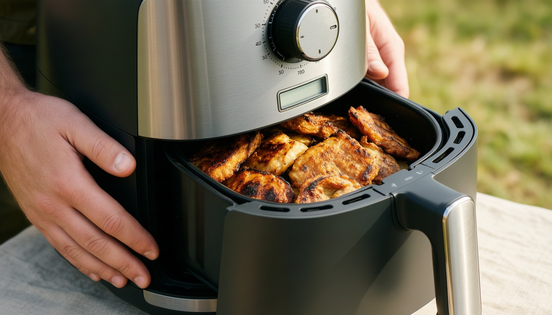 cosori 2l air fryer portable — illustrative AI-generated lifestyle image