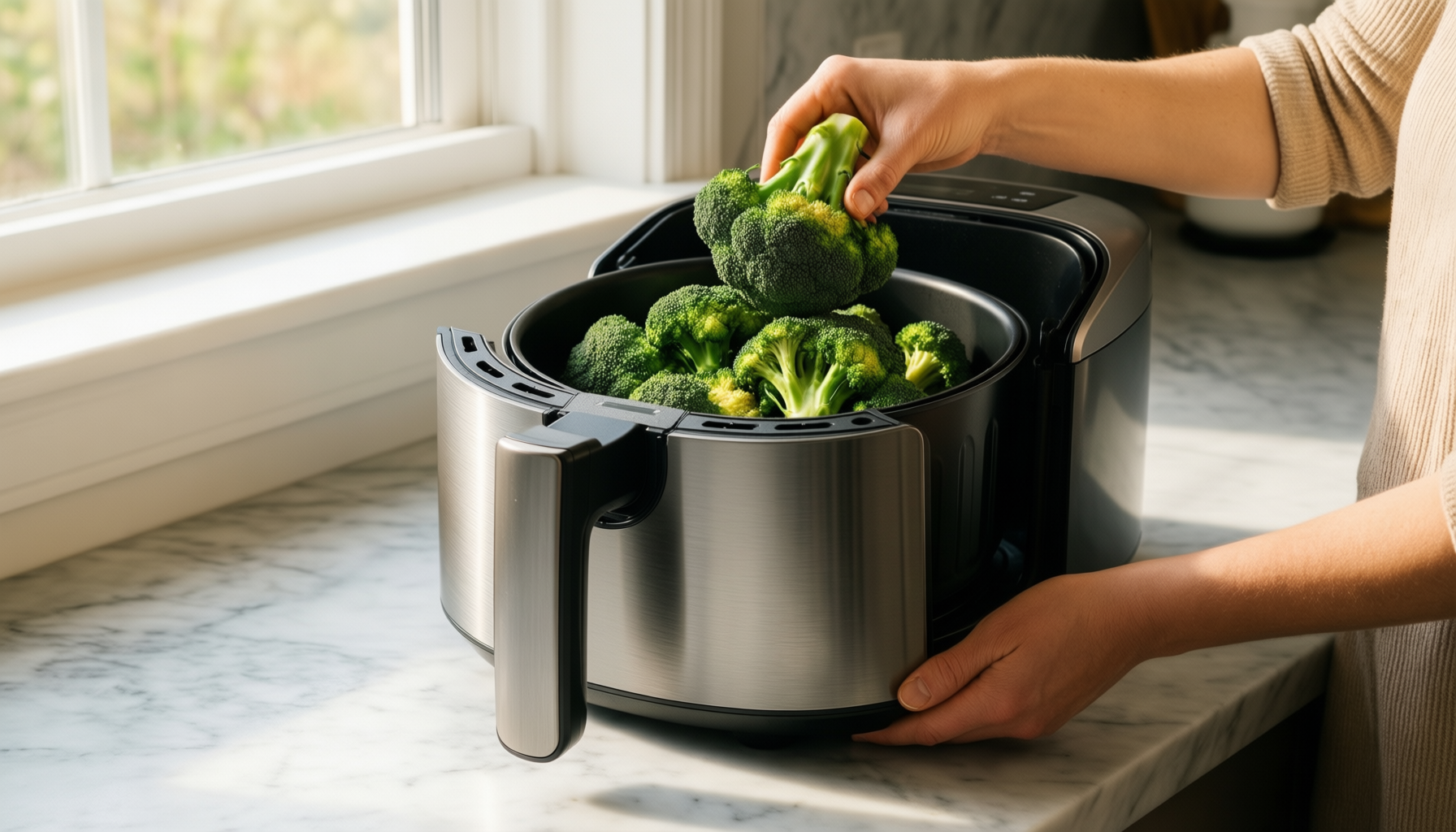 cosori air fryer 5 5l uk — illustrative AI-generated lifestyle image