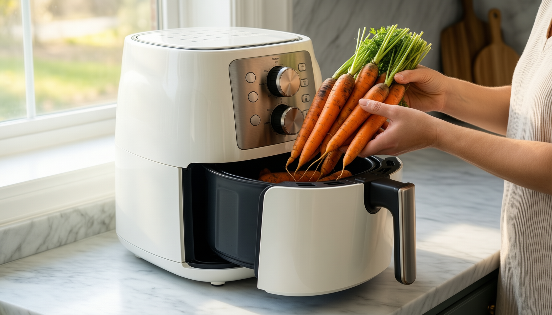 cuisinart xxl air fryer with 2 drawers — illustrative AI-generated lifestyle image