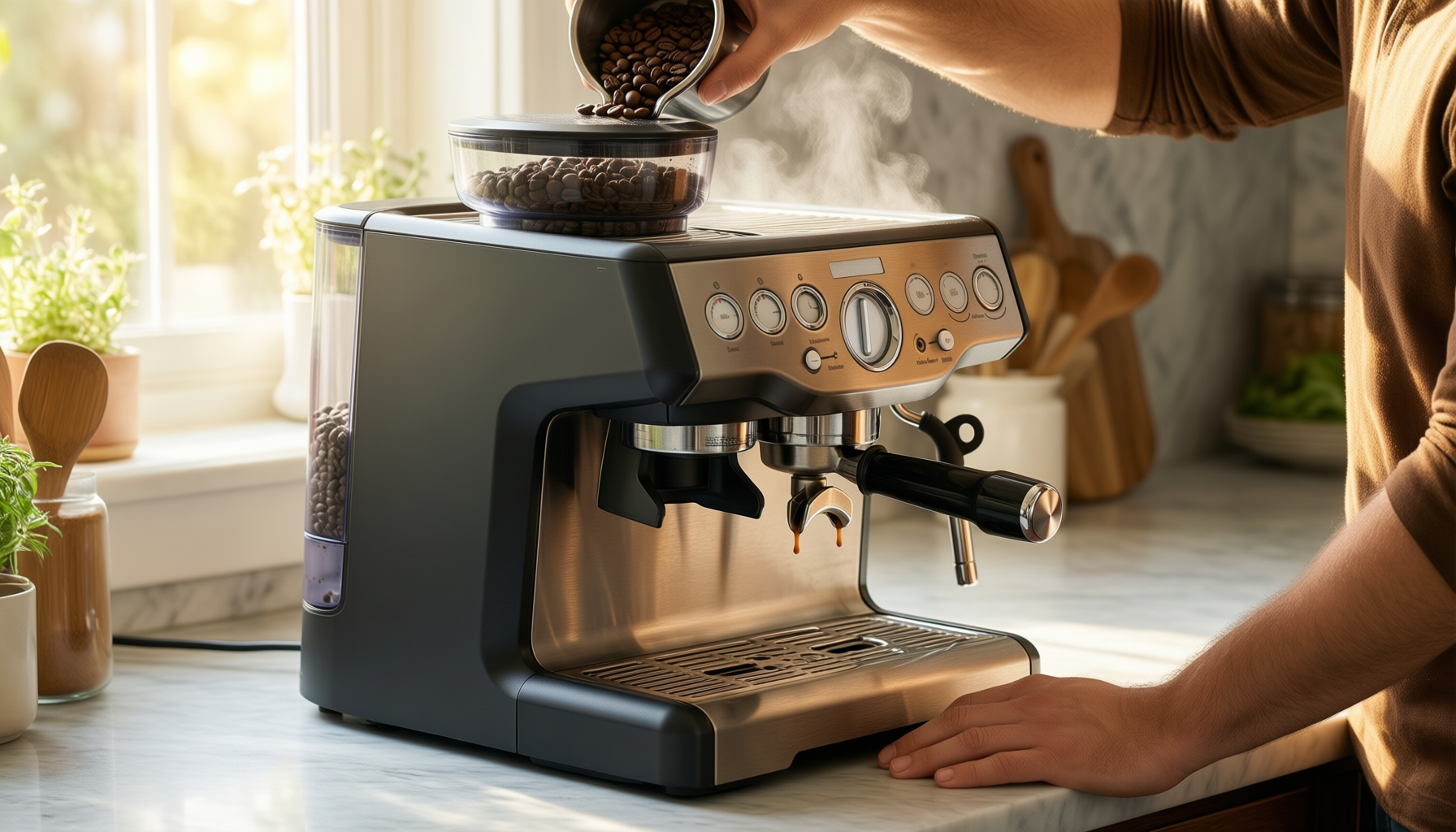 delonghi dedica espresso machine review — illustrative AI-generated lifestyle image