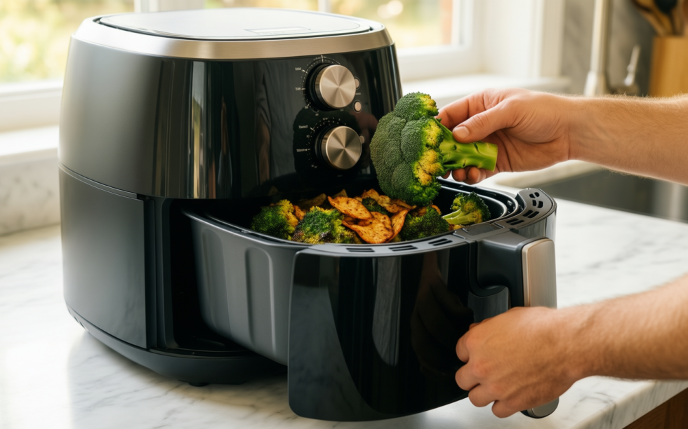 dual zone air fryer 2 — illustrative AI-generated lifestyle image