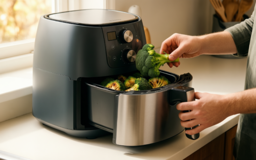 dual zone air fryer — illustrative AI-generated lifestyle image