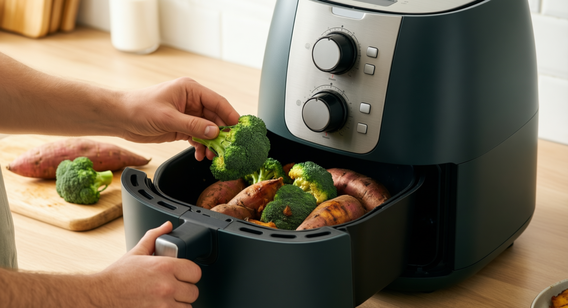 duronic xxl air fryer af34 we review — illustrative AI-generated lifestyle image