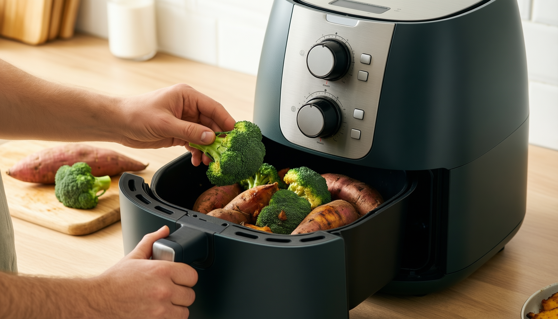 duronic xxl air fryer af34 we review — illustrative AI-generated lifestyle image