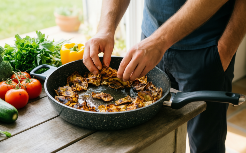 granite non stick cookware set — illustrative AI-generated lifestyle image