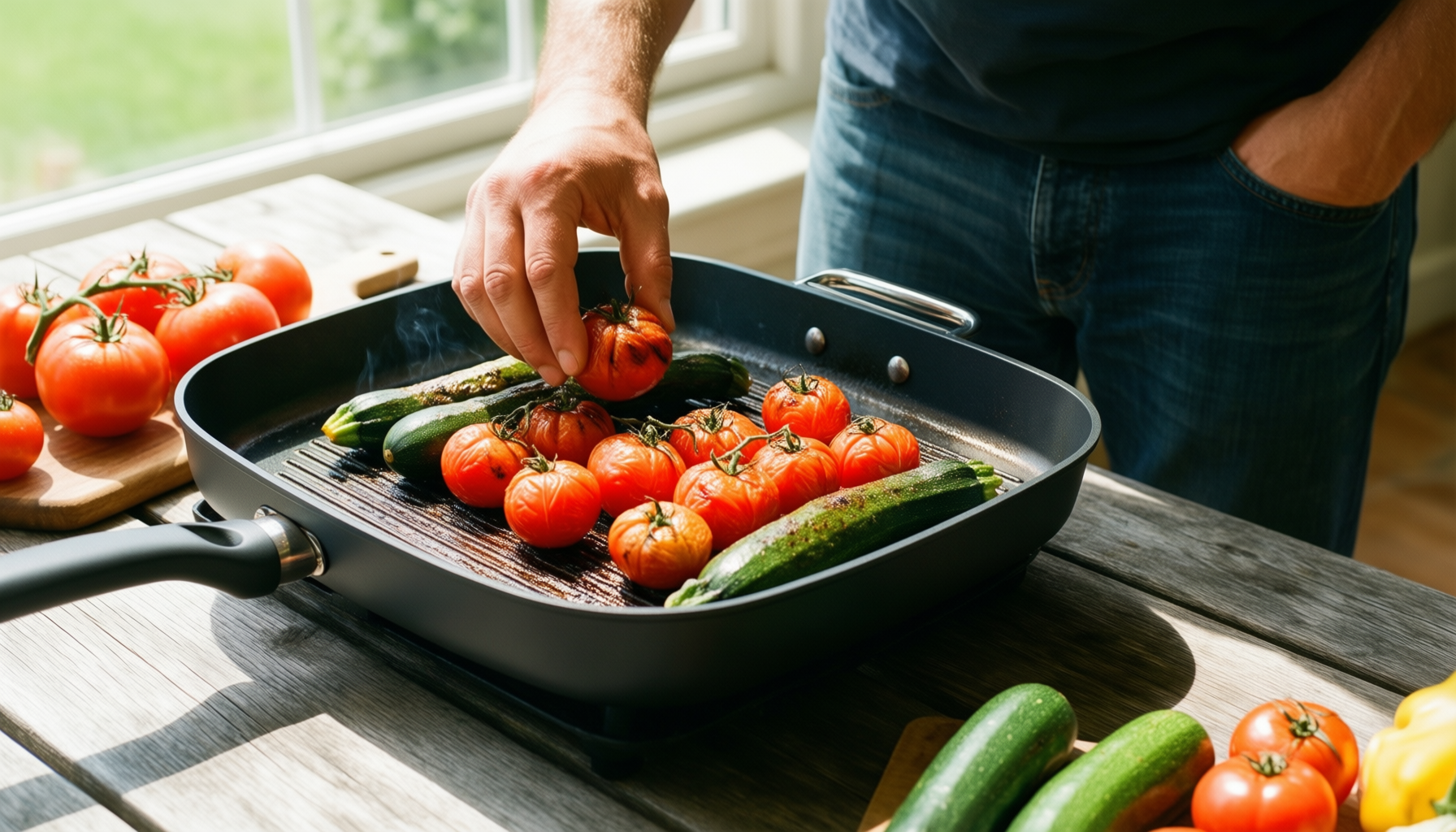 griddle pan review — illustrative AI-generated lifestyle image