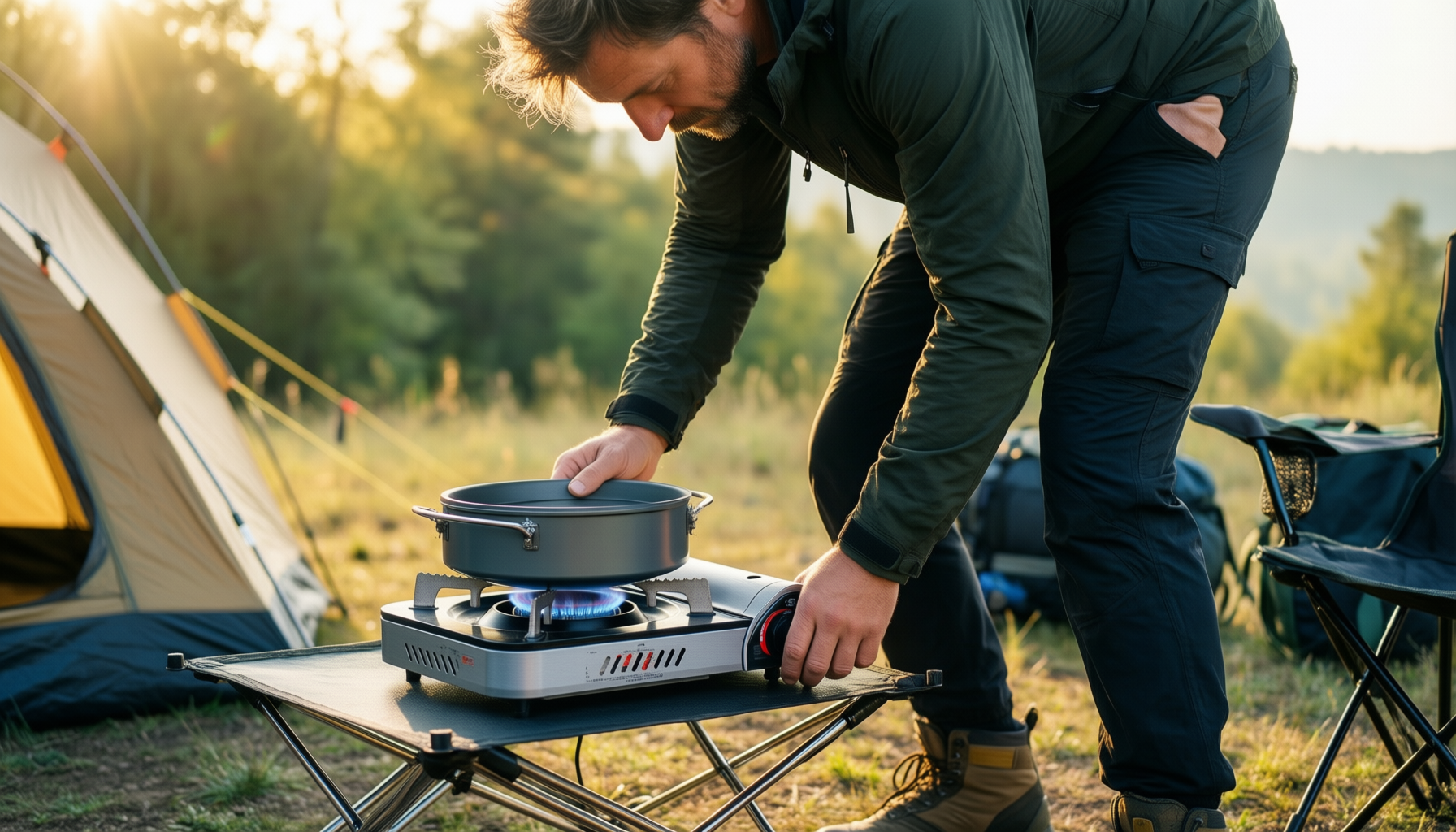 judge portable induction hob review — illustrative AI-generated lifestyle image
