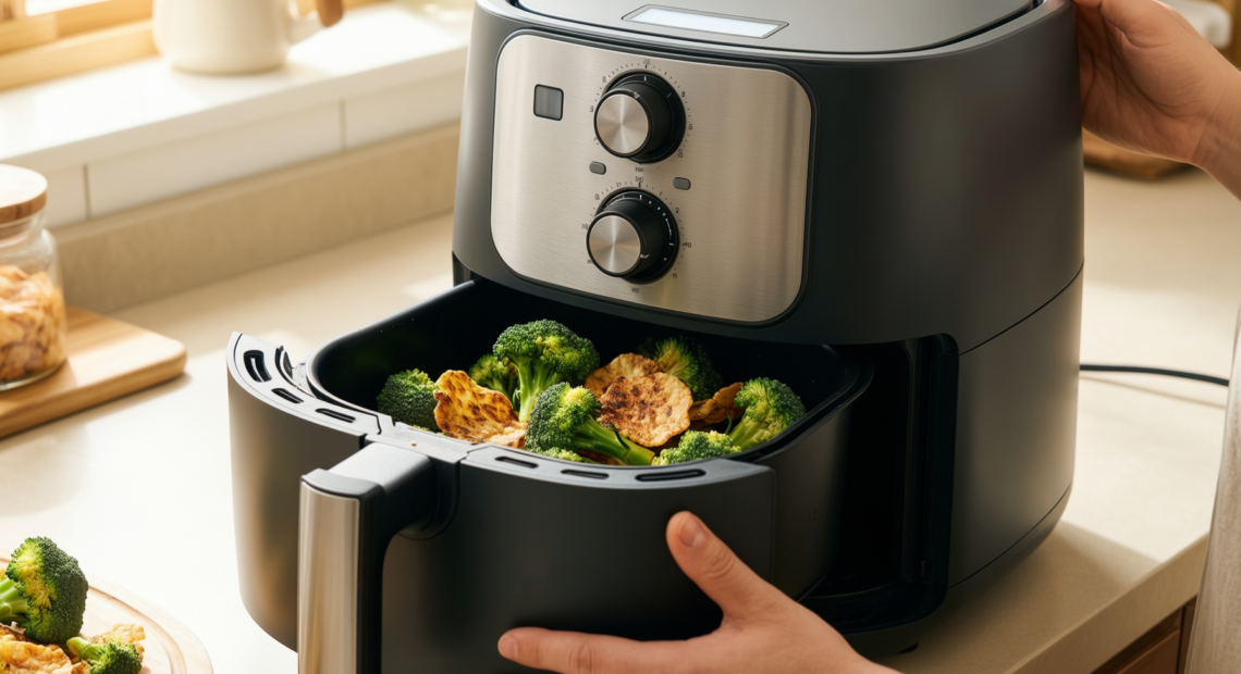 midea compact 2l air fryer uk — illustrative AI-generated lifestyle image