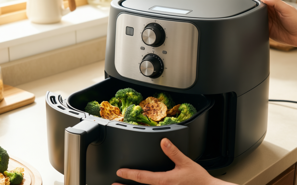 midea compact 2l air fryer uk — illustrative AI-generated lifestyle image