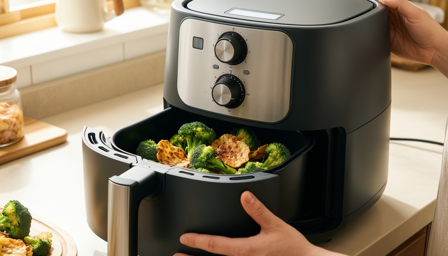 midea compact 2l air fryer uk — illustrative AI-generated lifestyle image