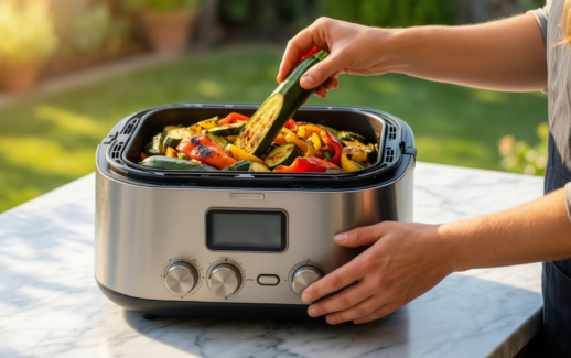 ninja crispi portable air fryer — illustrative AI-generated lifestyle image
