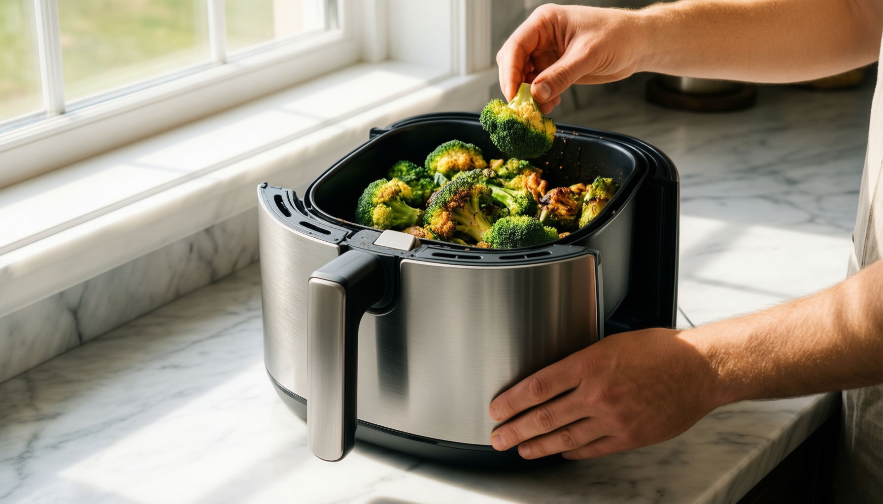 ninja foodi max dual zone air fryer — illustrative AI-generated lifestyle image