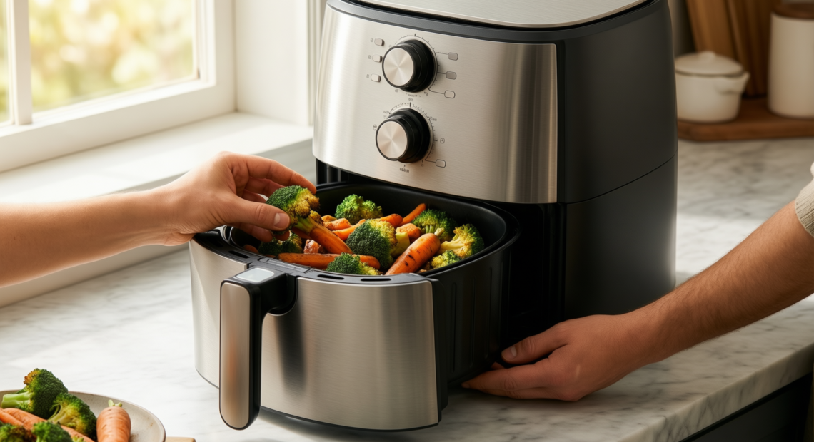 ninja foodi max dual zone air fryer uk — illustrative AI-generated lifestyle image