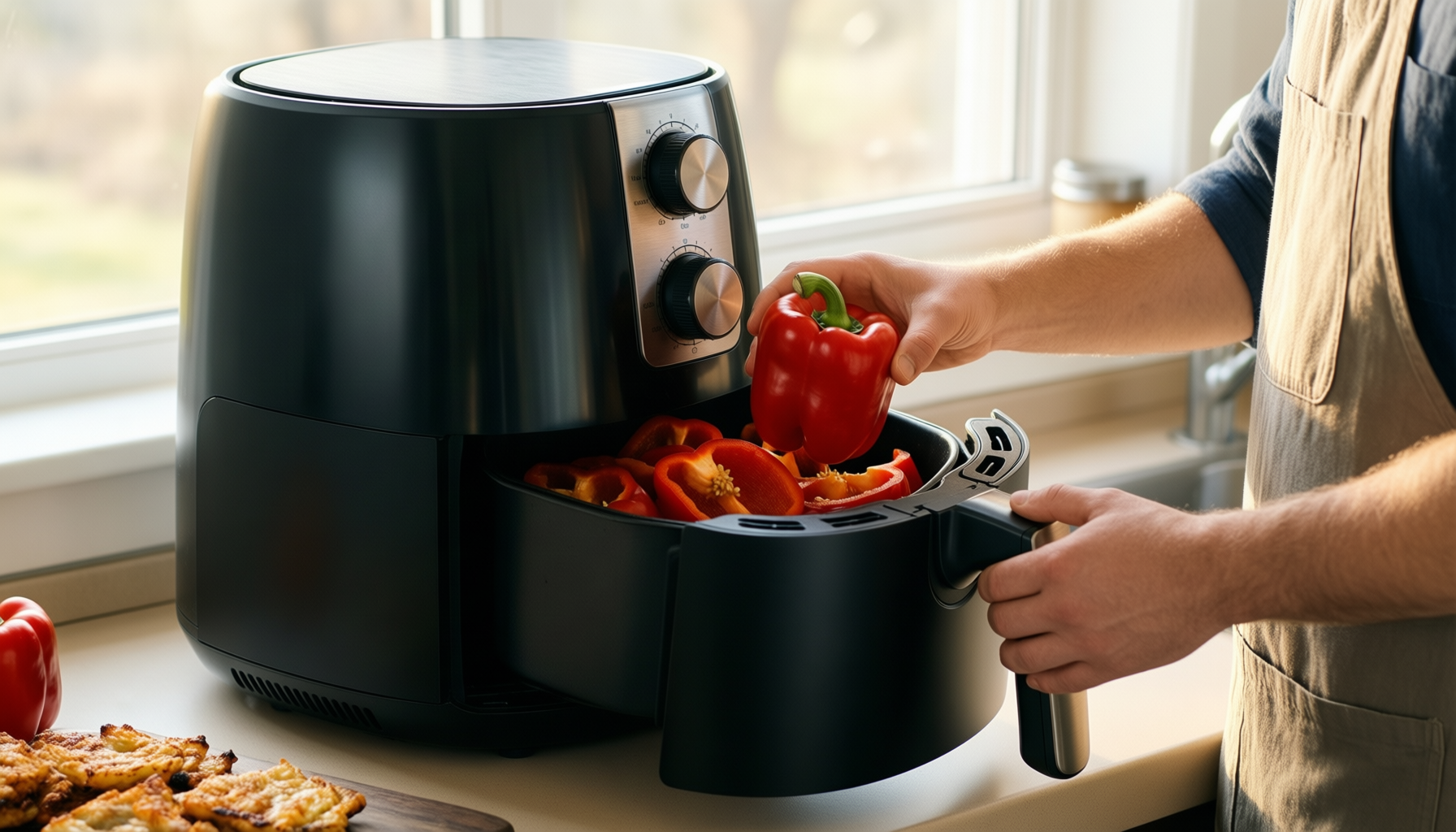 ninja foodi max health grill air fryer — illustrative AI-generated lifestyle image